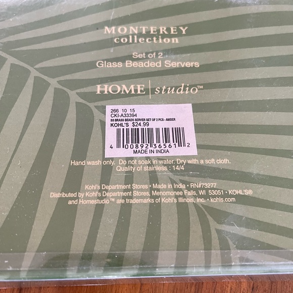 NIB Gorgeous glass beaded serving set. ๐ - Picture 3 of 5